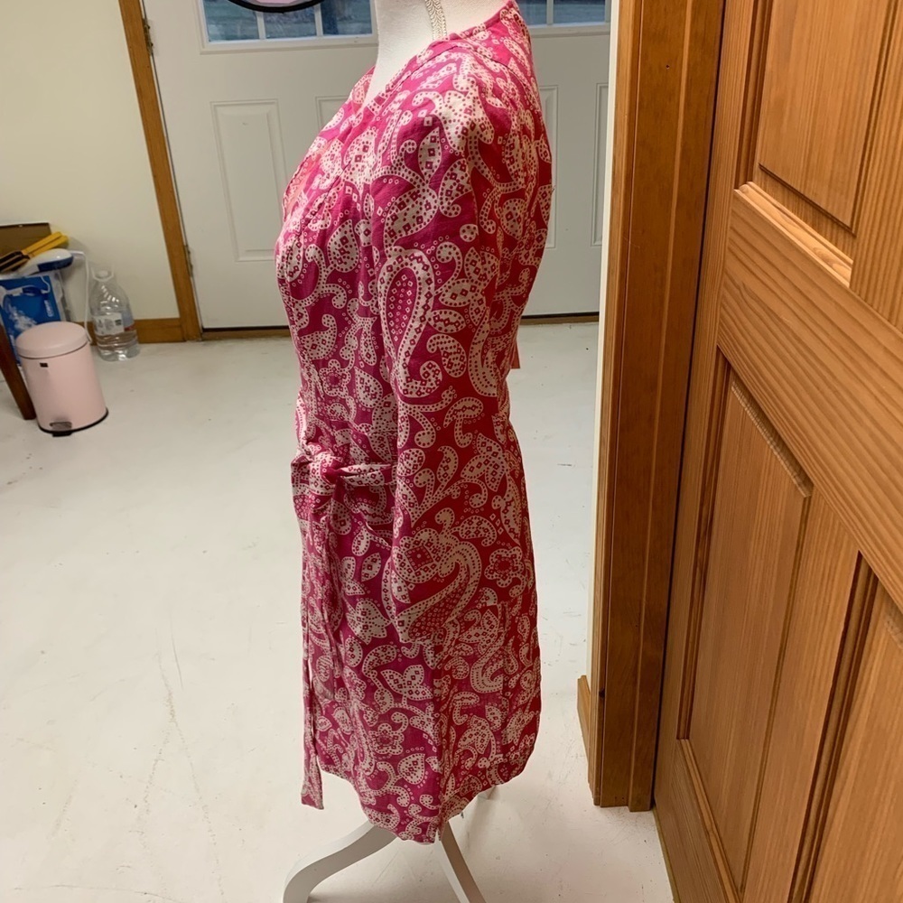 BODEN 💯 linen dress petite 10P 21in pit L-33in side zip side pockets #easter - Picture 5 of 7